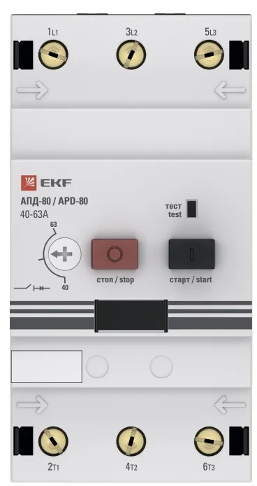 Авт. защиты эл. двигателя АПД-80 (40-63А) PROXIMA EKF