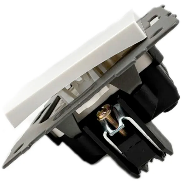 Выключатель 1-кл. с подсветкой белый A-002W "Аура" AWSproducts