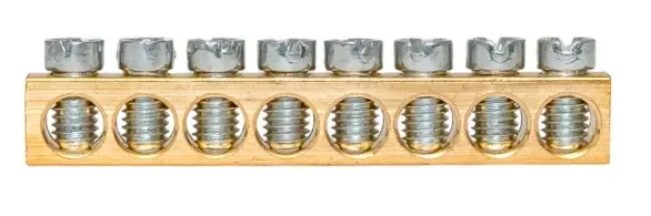 Шина PEN "ноль-земля" (6х9 мм) 8 отв. для щитов EKF Nova, Unix, Unix65