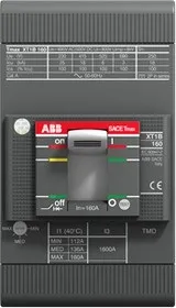 Авт. выключатель Tmax XT1N160 TMD 100A 36kA 3p ABB