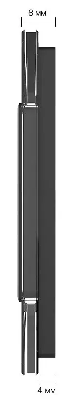 Рамка 5-я Черный (стекло) Livolo