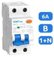 АВДТ NB1L B6/1+N 30мА, тип АС, 10кА CHINT