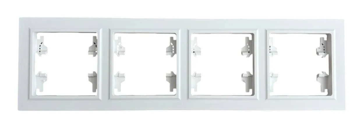 Рамка 4-я белая горизонтальная U1A-030 SoftTouch "Uno" AWSproducts