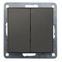 Выключатель 2-кл. Черный бархат LK80 Ecoplast