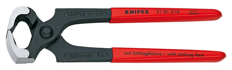 Клещи торцевые с изолированными ручками с бойком 210 мм KNIPEX