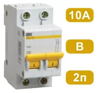 Автоматический выключатель ВА47-29 B10/2 4,5кА IEK