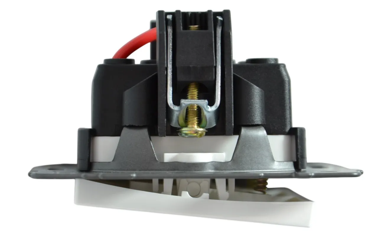 Выключатель жалюзи 2-кл. белый A-013W "Aura" AWSproducts