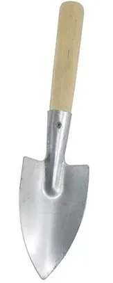 Совок посадочный малый с деревянной ручкой (оцинкованный)