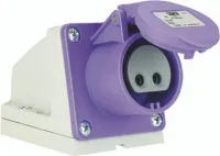 Розетка стационарная 16A 2п 24В, IP44, PCE