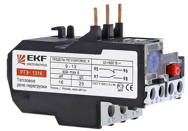 Термореле РТЭ-1316 (9-12A) EKF, 