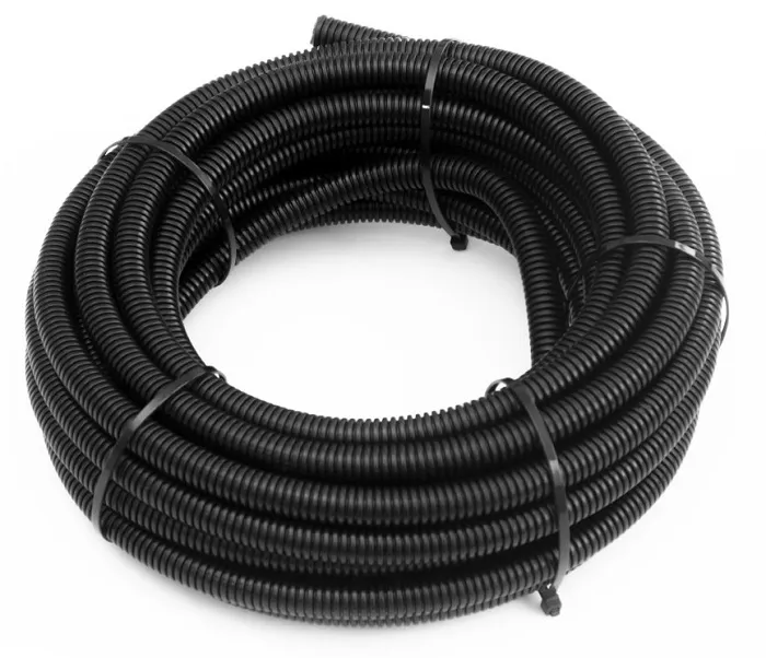 Труба гофр. ПП 9,8 мм ЧЕРНАЯ (HF) стойкая к УФ 350 Н Промрукав (10м)