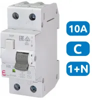 АВДТ KZS-2M C10/0.03 1+N, 30мА, тип А, 10кА ETI