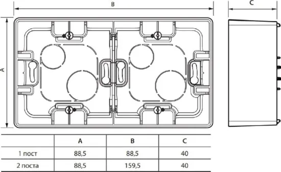 Коробка для накладного монтажа (1-я) Белый ETIKA LEGRAND