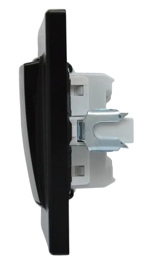 Выключатель 2-кл. чёрный SD-P1005B "Standard" AWSproducts