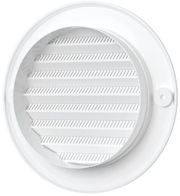 Решетка вентиляционная С СЕТКОЙ РКС фланец D125 D161 пластик ERA