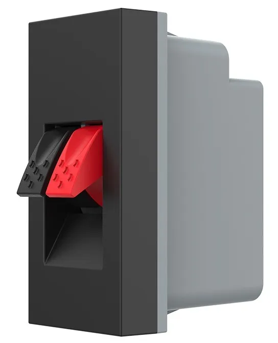 Розетка Акустическая на зажимах  Черный Livolo,