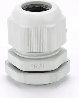 Кабельный ввод PG21 (13-18 мм) серый пластик IP68 (КВТ)