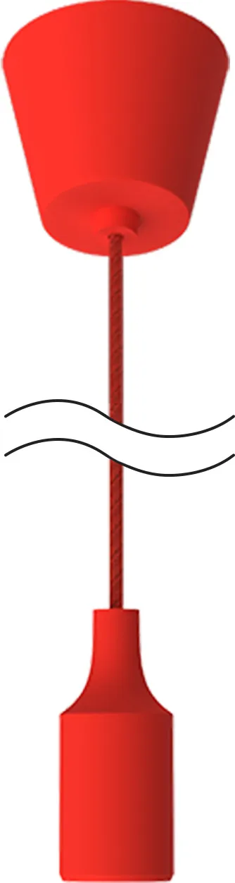 Светильник подвесной Gauss Decor PL013 красный E27, 1 м, 1/40