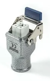 Розетка переносная 4 полюса, 10А, верхний ввод PG11, скоба