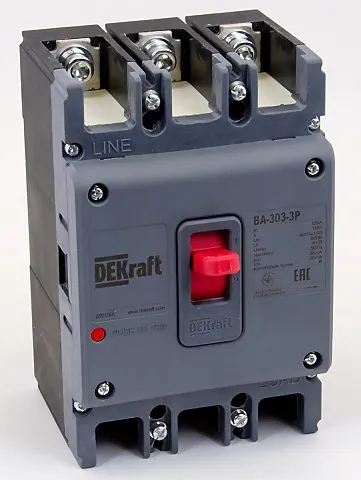 Автоматический выключатель ВА-303 125A 36кА 3p. Dekraft