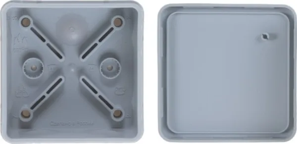 Коробка распред. о/п 80х80х40 IP66 СЕРАЯ пр. монт. двухкомпонентная HF Промрукав (132)