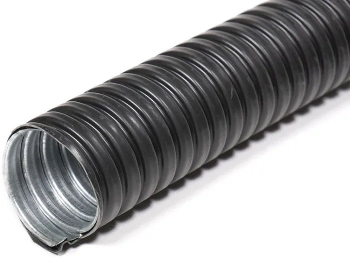 Металлорукав в ПВХ изол. 15 черный Р3-ЦП нг Гофроматик (20м)