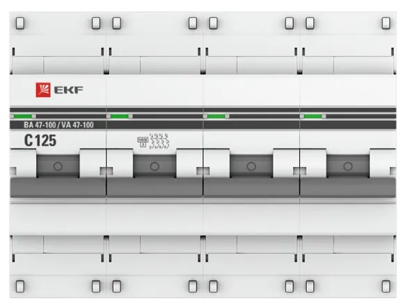 Автоматический выключатель ВА 47-100 C125/4 10кА Proxima EKF