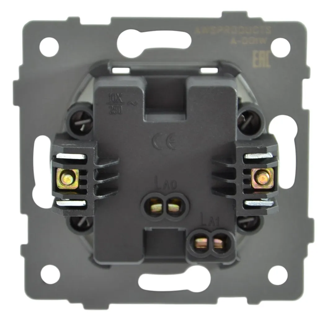 Выключатель 1-кл. белый A-001W "Aura" AWSproducts