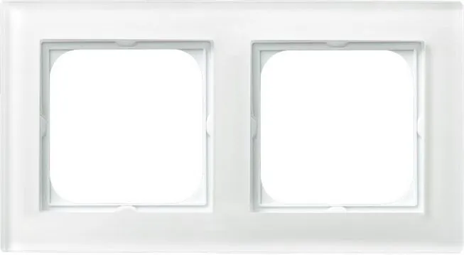 Рамка R-2RG/31 1113 белая двойная (стекло)