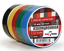 Набор изоленты ПВХ 15 х 10, 5шт цветов Klebebander/40, ком