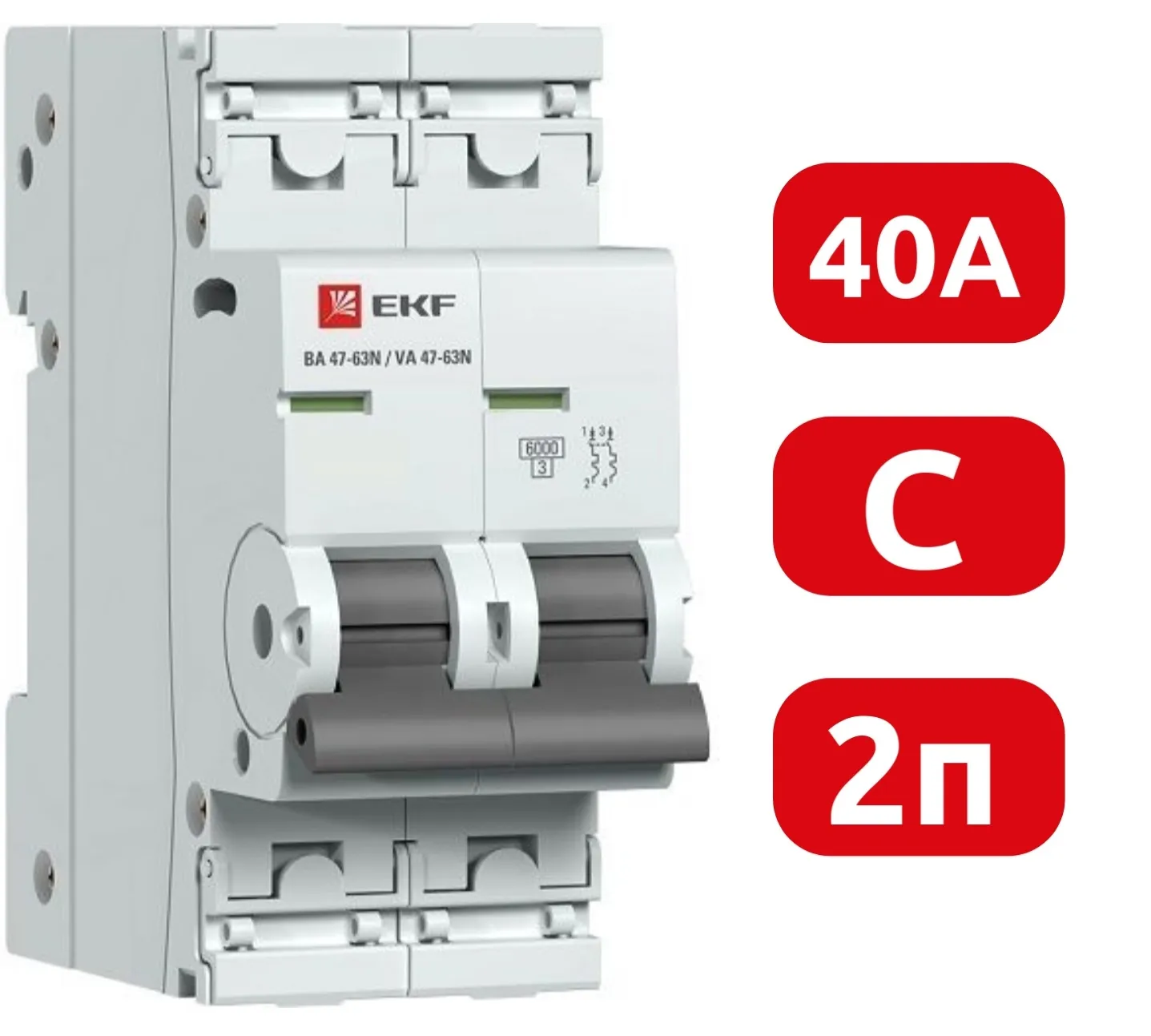 Автоматический выключатель ВА 47-63N C40/2 6кА Proxima EKF