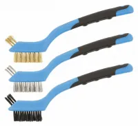 Щетки проволочные набор (3 шт., сталь, латунь, нейлон) HOEGERT, ком
