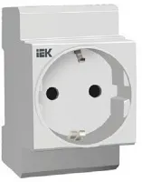 Розетка РАр10-3-ОП с заземлением на DIN-рейку ИЭК