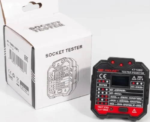 KT 106D "PROLINE" Тестер розеток и УЗО (КВТ)