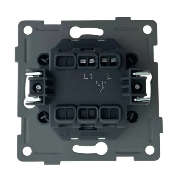 Выключатель звонка 1-кл. белый U1A-007 SoftTouch "Uno" AWSproducts