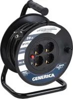 Удлинитель на катушке 4гн. 20м с/з ПВС 3х1,5мм2 УК20 GENERICA