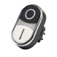 Головка кнопки BDK21KY сдвоенная, чёрный + белый цвет, IP50