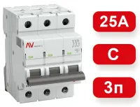 Автоматический выключатель AV-6 C25/3 6кА  AVERES EKF