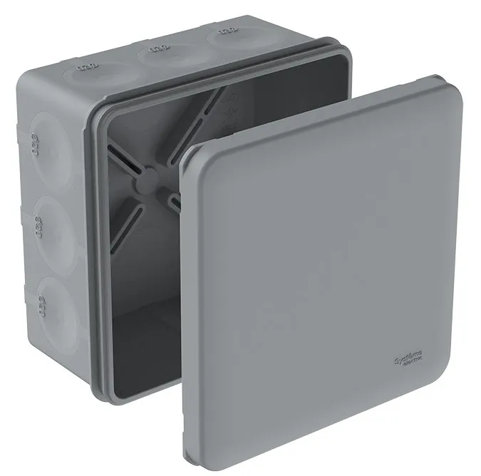 Коробка распред. о/п  100х100х50 IP66 СЕРАЯ System Electric (40)