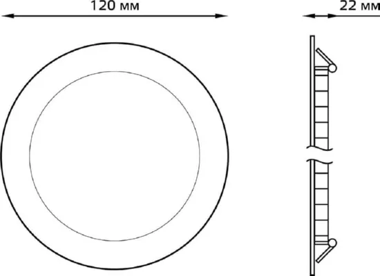 Светильник круглый LED GAUSS  6W 220V 360Lm 2700K