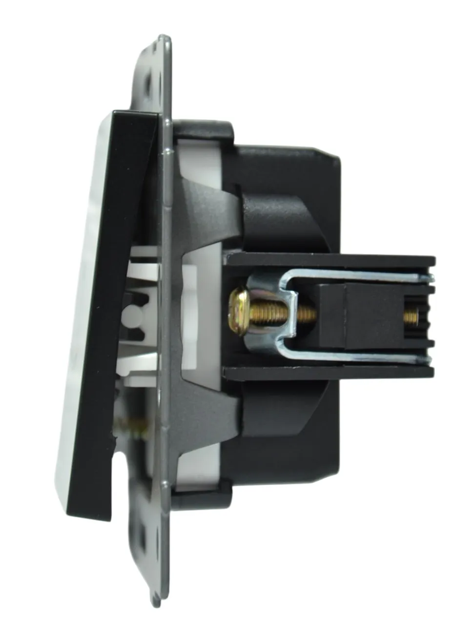 Выключатель звонка 1-кл. чёрный A-005B "Aura" AWSproducts