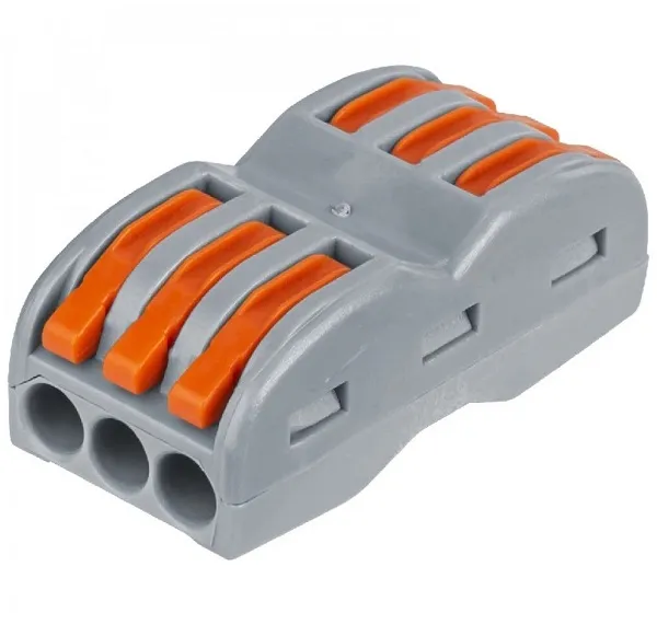 Клемма рычажковая 6 отверстий (2х3) 0,2-4,0 32А SN-222413D (50шт) AWSPRODUCTS (штуками), уп