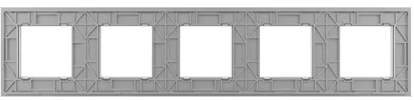 Рамка 5-я Серый (стекло) Livolo