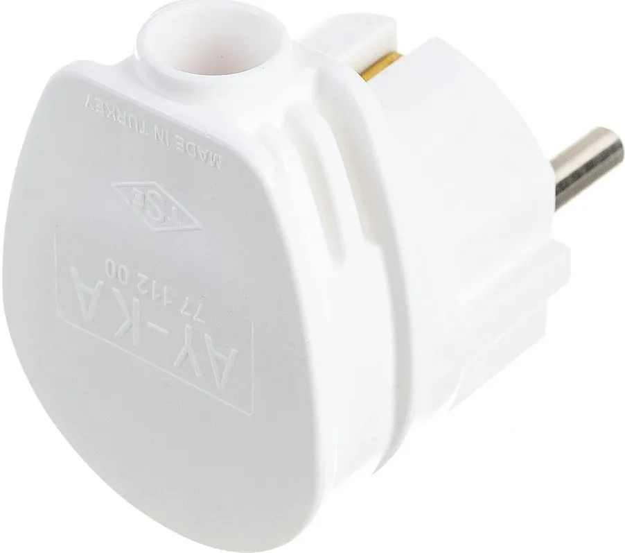 Вилка угловая с/з белая AY-KA