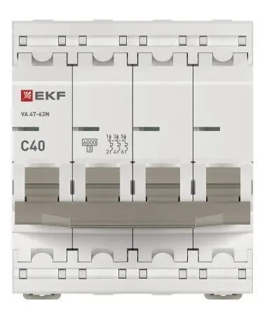 Автоматический выключатель ВА 47-63N C40/4 6кА Proxima EKF