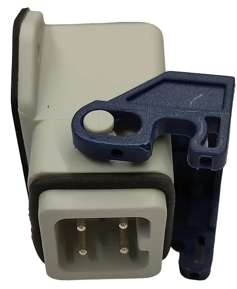 Вилка настенная угловая пластик. 4 полюса, 10А, скоба