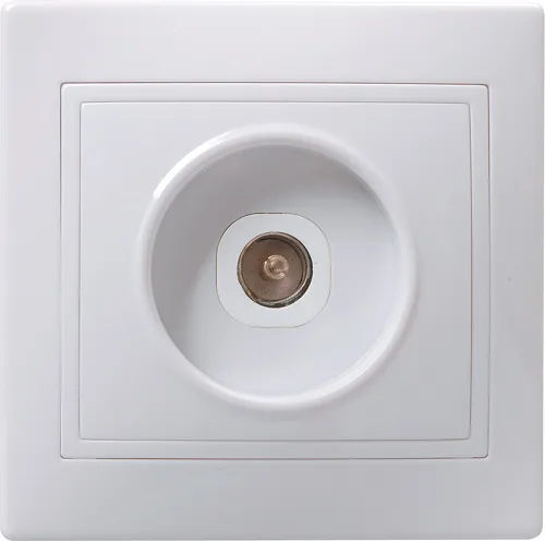 Розетка 1-я TV белая Кварта IEK