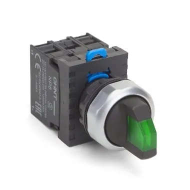 Переключатель NP8-11XD/213 2 пол. LED зел. 230В 1но+1нз IP65 Chint