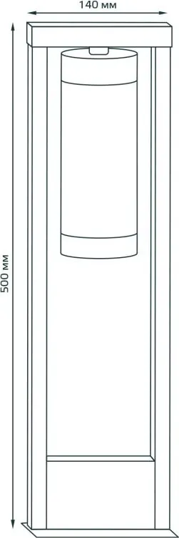 Светильник Gauss Clio столб 14.2*50cm, 1xE27, Max.60W, IP54