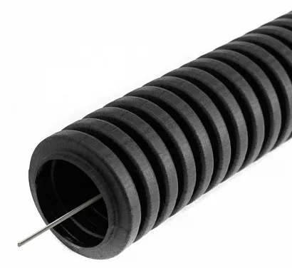 Труба гофр. ПВХ 32 мм ЧЕРНАЯ с зондом 350 Н Промрукав (25м)